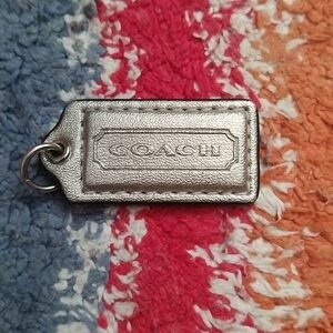 Coach Metallic Silver Keychain